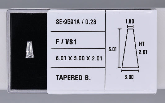 0.28 Carat Natural F VS1 Tapered baguette Diamond SE-9591A
