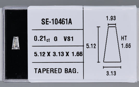 0.21 Carat Natural G VS1 Tapered baguette Diamond SE-10461A