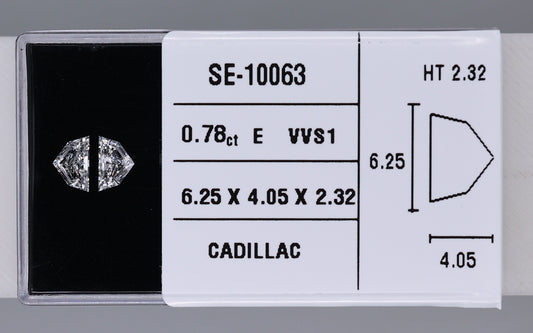 0.78 Carat Natural E VVS1 Trapezoid Diamond SE-10063