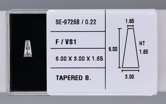 0.22 Carat Natural F VS1 Tapered baguette Diamond SE-9726B