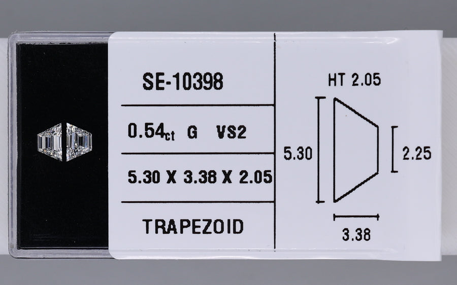 0.54 Carat Natural G VS2 Trapezoid Diamond SE-10398