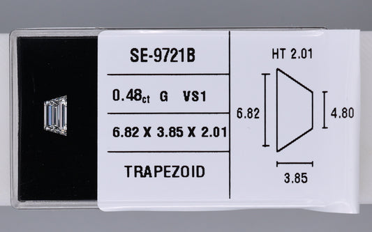 0.48 Carat Natural G VS1 Trapezoid Diamond SE-9721B