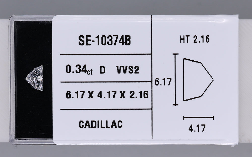 0.34 Carat Natural D VVS2 Trapezoid Diamond SE-10374B