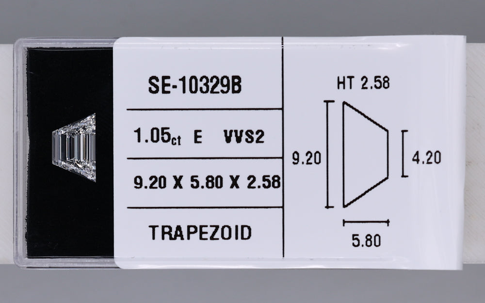 1.05 Carat Natural E VVS2 Trapezoid Diamond SE-10329B