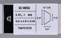 0.47 Carat Natural F VS2 Trapezoid Diamond SE-9805A