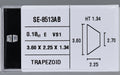 0.18 Carat Natural E VS1 Trapezoid Diamond SE-8513AB