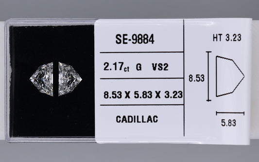 2.17 Carat Natural G VS2 Trapezoid Diamond SE-9884