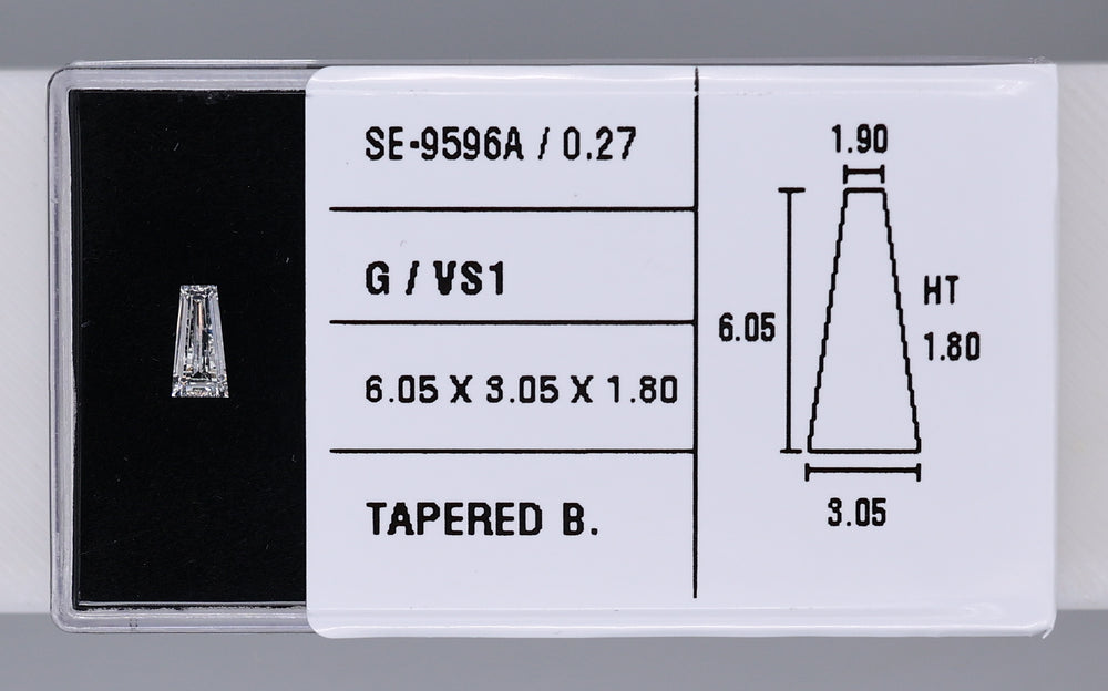 0.27 Carat Natural G VS1 Tapered baguette Diamond SE-9596A
