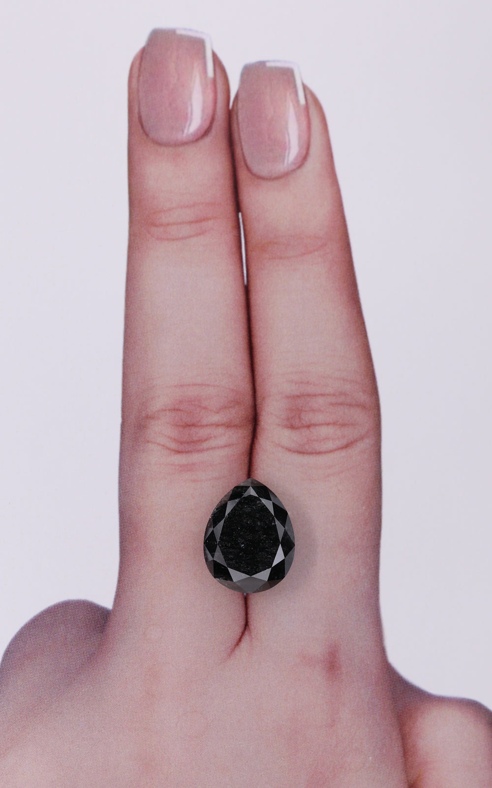 GIA 7.72 Carat Natural Fancy Black Pear Diamond SE-10004GN