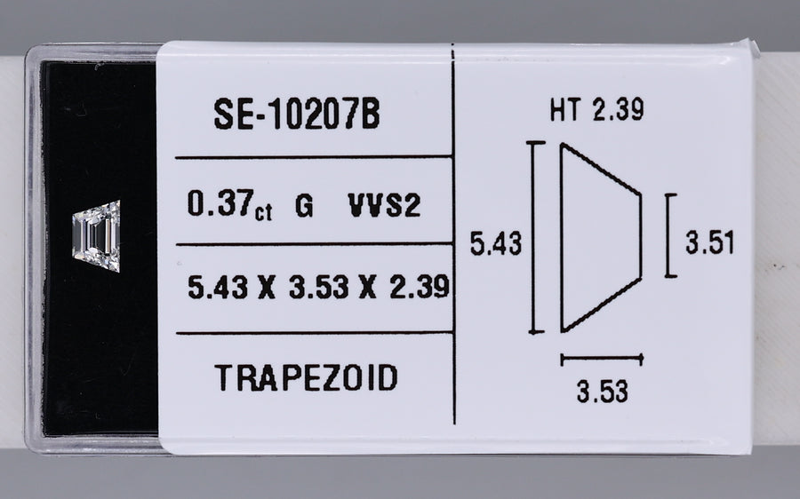 0.37 Carat Natural G VVS2 Trapezoid Diamond SE-10207B