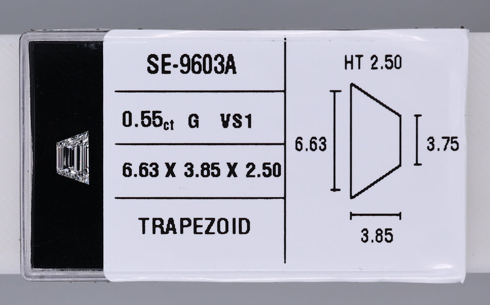 0.55 Carat Natural G VS1 Trapezoid Diamond SE-9603A