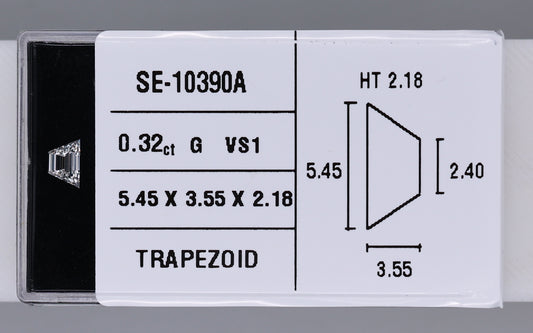 0.32 Carat Natural G VS1 Trapezoid Diamond SE-10390A