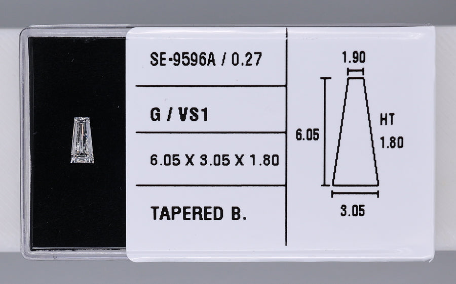 0.27 Carat Natural G VS1 Tapered baguette Diamond SE-9596A
