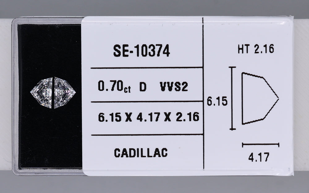 0.70 Carat Natural D VVS2 Trapezoid Diamond SE-10374