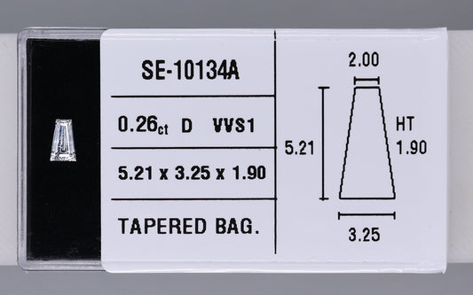 0.26 Carat Natural D VVS1 Tapered baguette Diamond SE-10134A