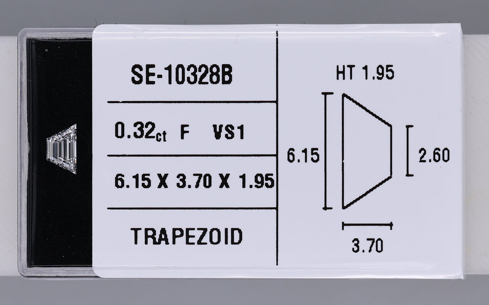 0.32 Carat Natural F VS1 Trapezoid Diamond SE-10328B
