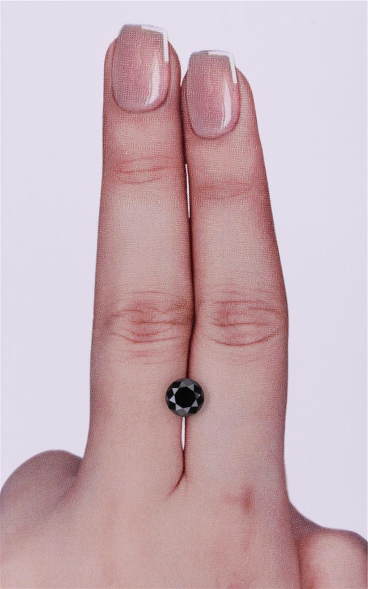 GIA 1.05 Carat Natural Fancy Black Round Diamond SE-9271GN