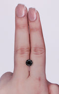 GIA 1.37 Carat Natural Fancy Black Round Diamond SE-9378GN