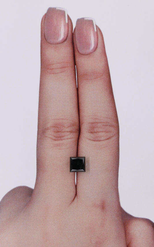 1.26 Carat Natural Fancy Black Princess Diamond SE-10433