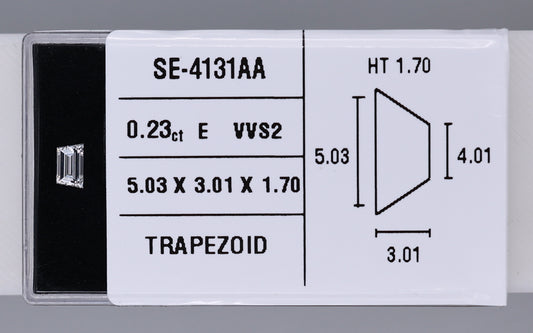 0.23 Carat Natural E VVS2 Trapezoid Diamond SE-4131A