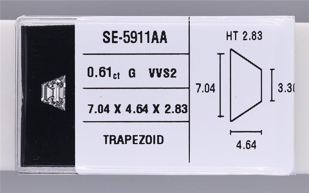 1.27 Carat Natural G VVS2 Trapezoid Diamond SE-5911AAAA