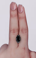 3.66 Carat Natural Fancy Black Marquise Diamond SE-10414