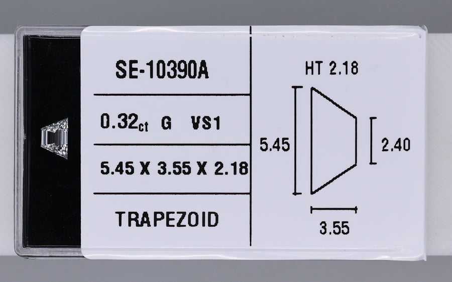 0.32 Carat Natural G VS1 Trapezoid Diamond SE-10390A