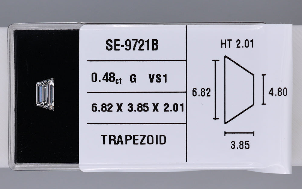 0.48 Carat Natural G VS1 Trapezoid Diamond SE-9721B