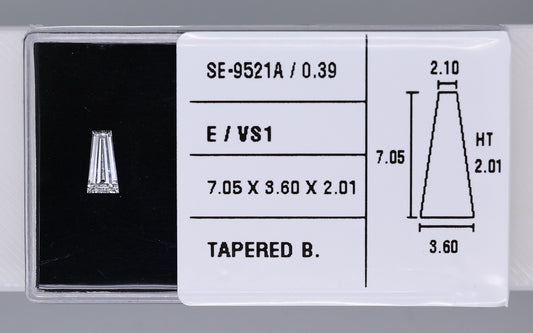 0.39 Carat Natural E VS1 Tapered baguette Diamond SE-9521A