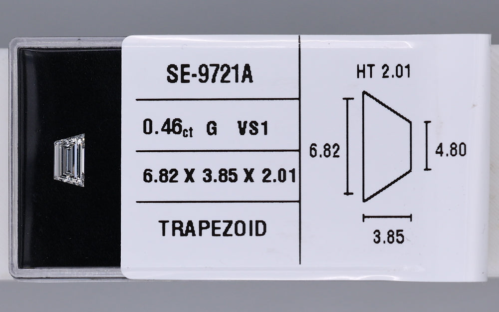 0.46 Carat Natural G VS1 Trapezoid Diamond SE-9721A