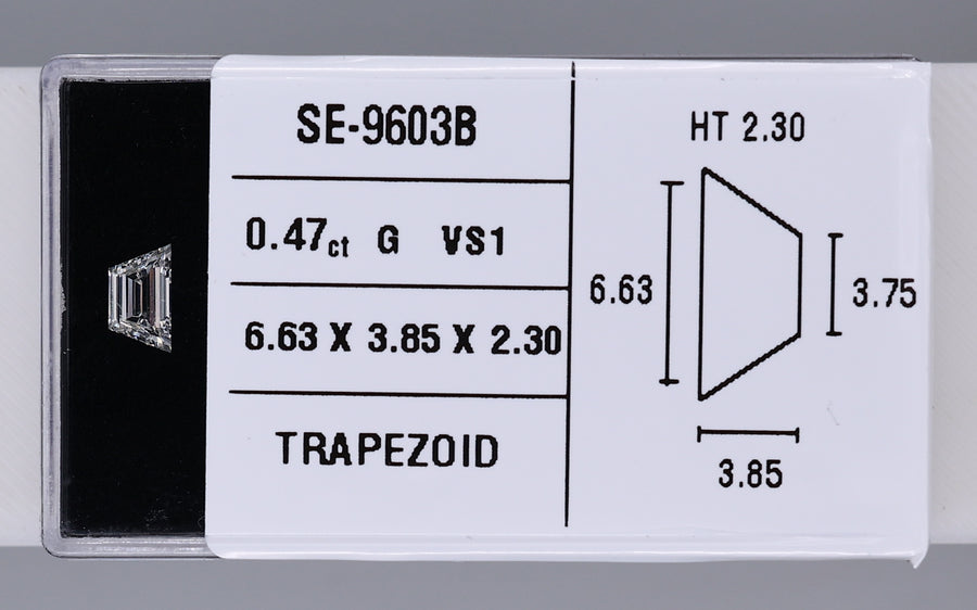 0.47 Carat Natural G VS1 Trapezoid Diamond SE-9603B
