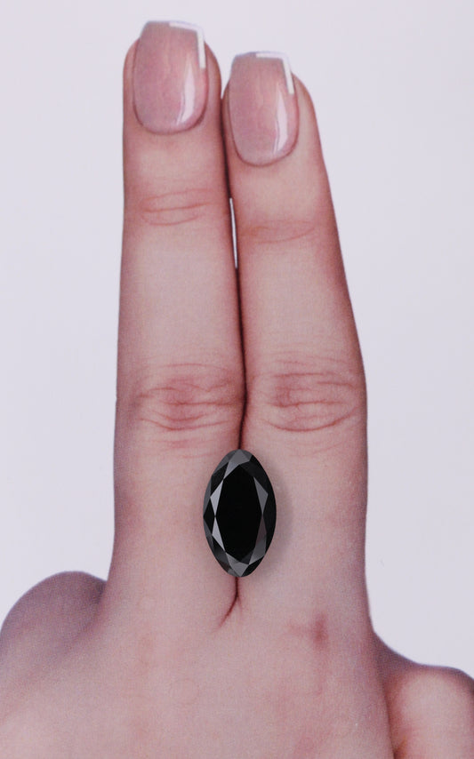 5.40 Carat Natural Fancy Black Oval Diamond SE-10017