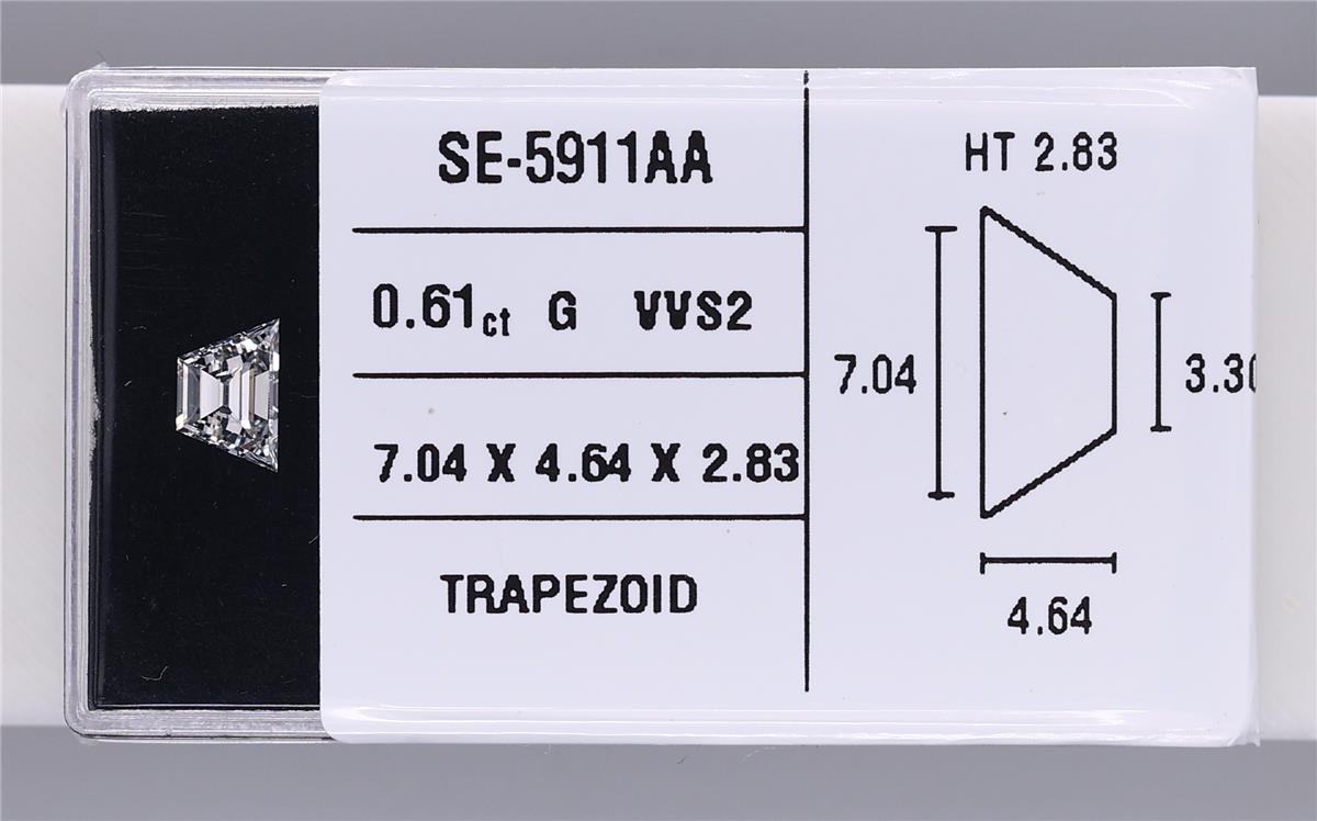 1.27 Carat Natural G VVS2 Trapezoid Diamond SE-5911AAAA
