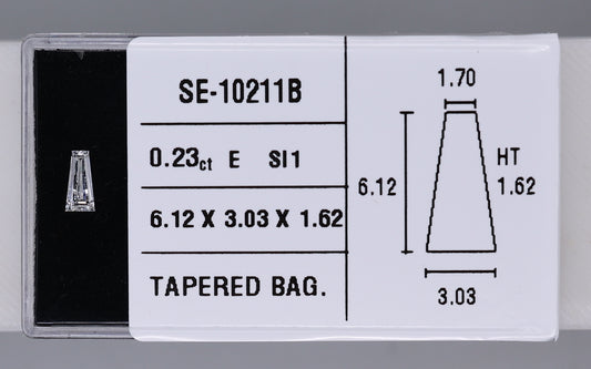 0.23 Carat Natural E SI1 Tapered baguette Diamond SE-10211B