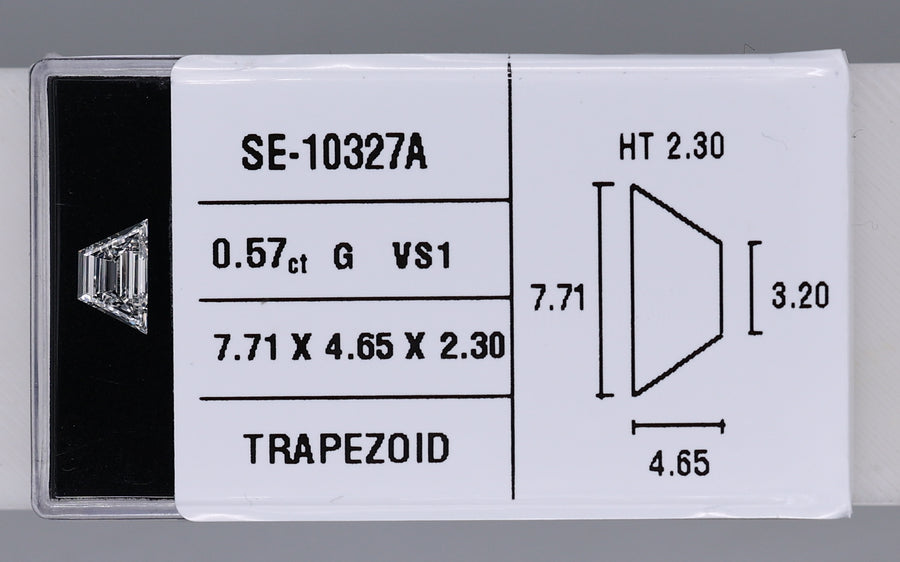 0.57 Carat Natural G VS1 Trapezoid Diamond SE-10327A