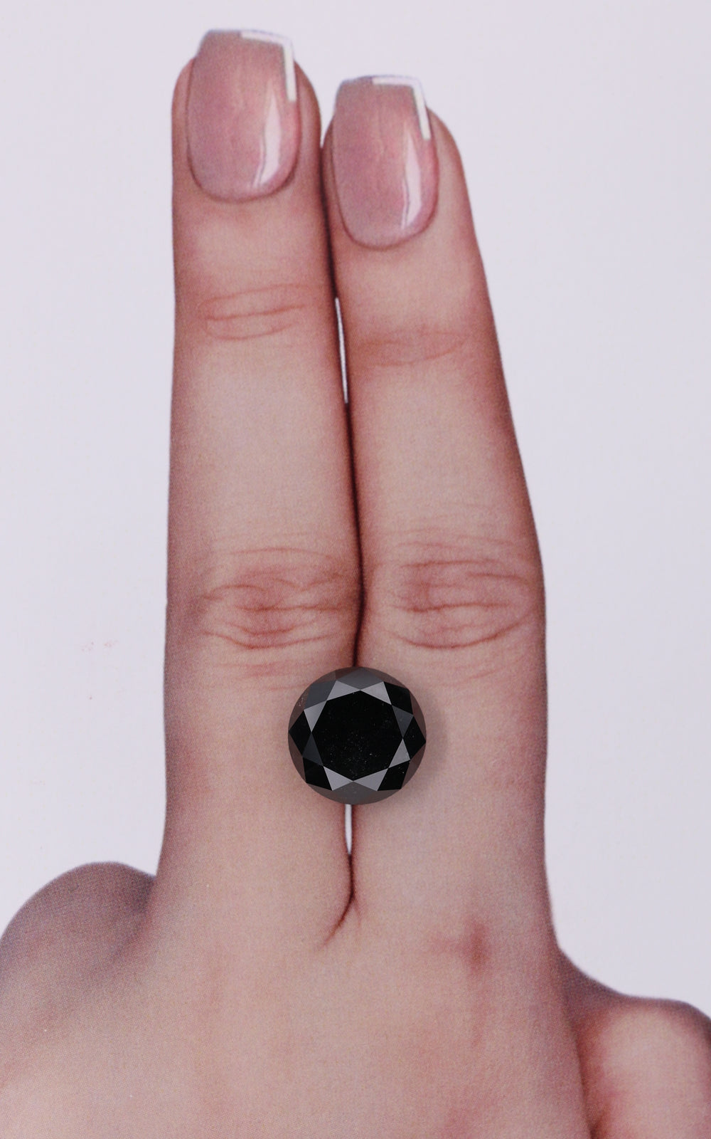 6.42 Carat Natural Fancy Black Round Diamond SE-10236