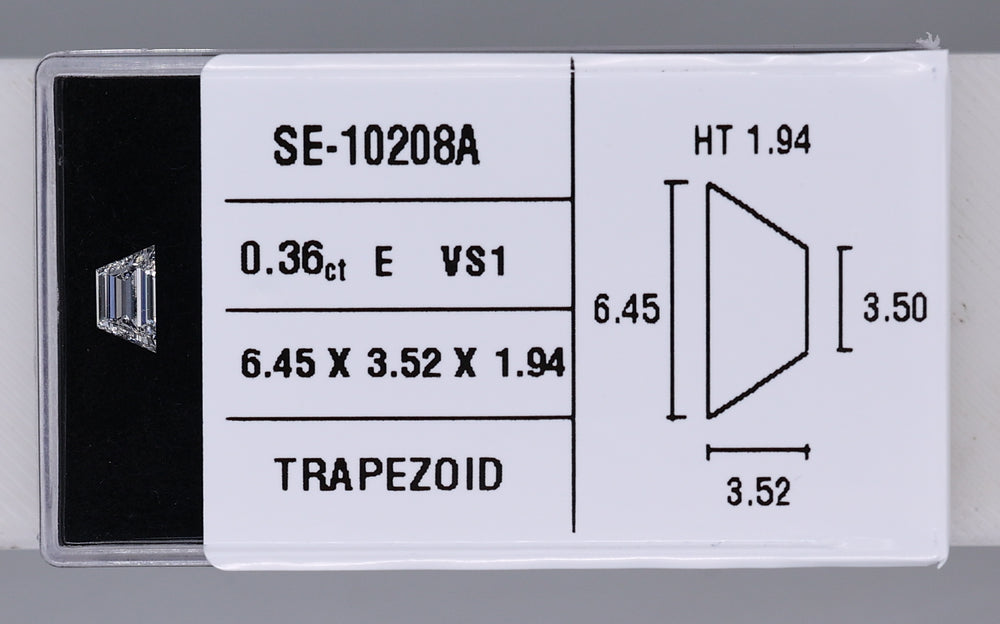 0.36 Carat Natural E VS1 Trapezoid Diamond SE-10208A