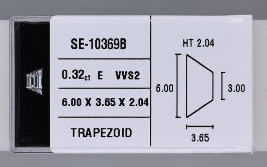 0.32 Carat Natural E VVS2 Trapezoid Diamond SE-10369B