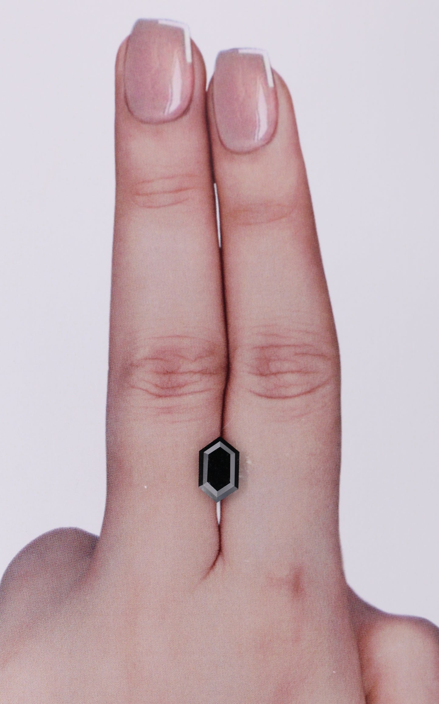 GIA 1.22 Carat Natural Fancy Black Hexagonal Diamond SE-9902GN