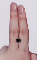 1.43 Carat Natural Fancy Black Round Diamond SE-10423