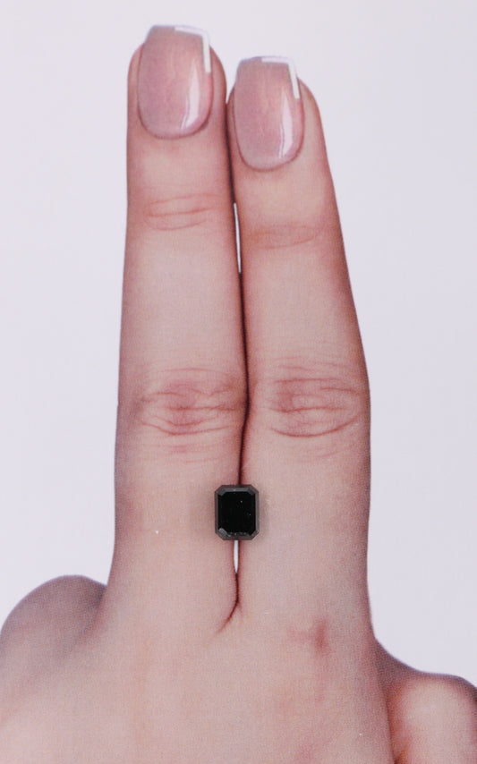 1.54 Carat Natural Fancy Black Emerald Diamond SE-9820