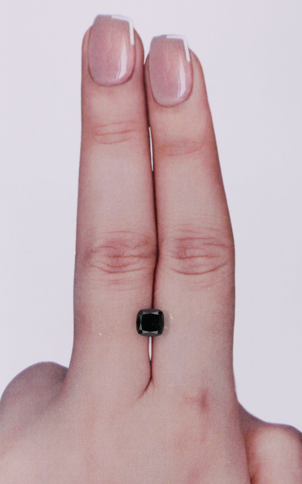 1.04 Carat Natural Fancy Black Cushion Diamond SE-9846