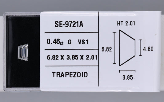 0.46 Carat Natural G VS1 Trapezoid Diamond SE-9721A
