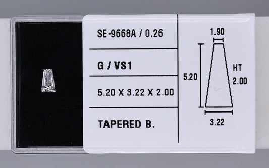 0.26 Carat Natural G VS1 Tapered baguette Diamond SE-9668A