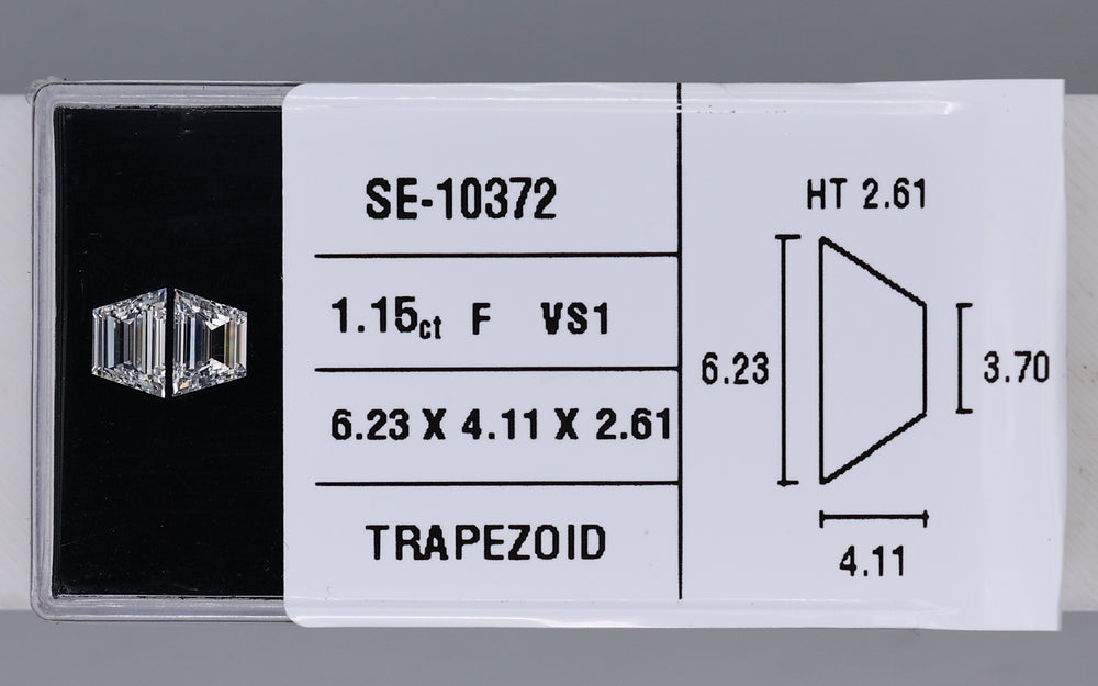 1.15 Carat Natural F VS1 Trapezoid Diamond SE-10372