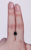 GIA 1.41 Carat Natural Fancy Black Oval Diamond SE-9446GN