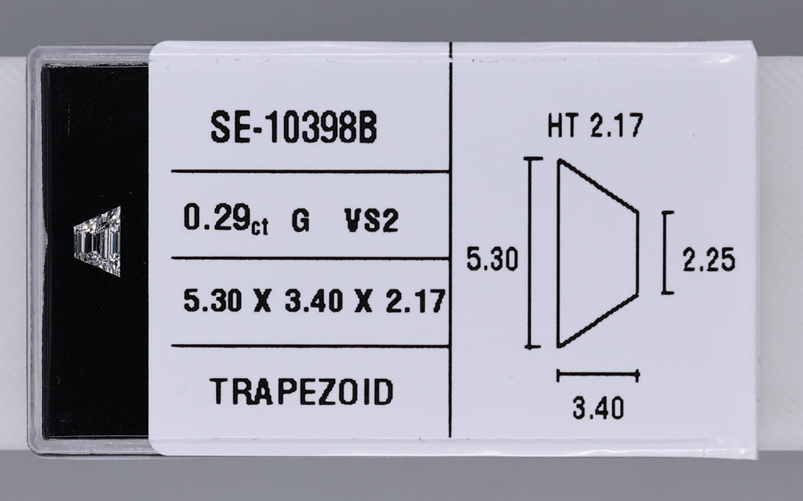 0.29 Carat Natural G VS2 Trapezoid Diamond SE-10398B