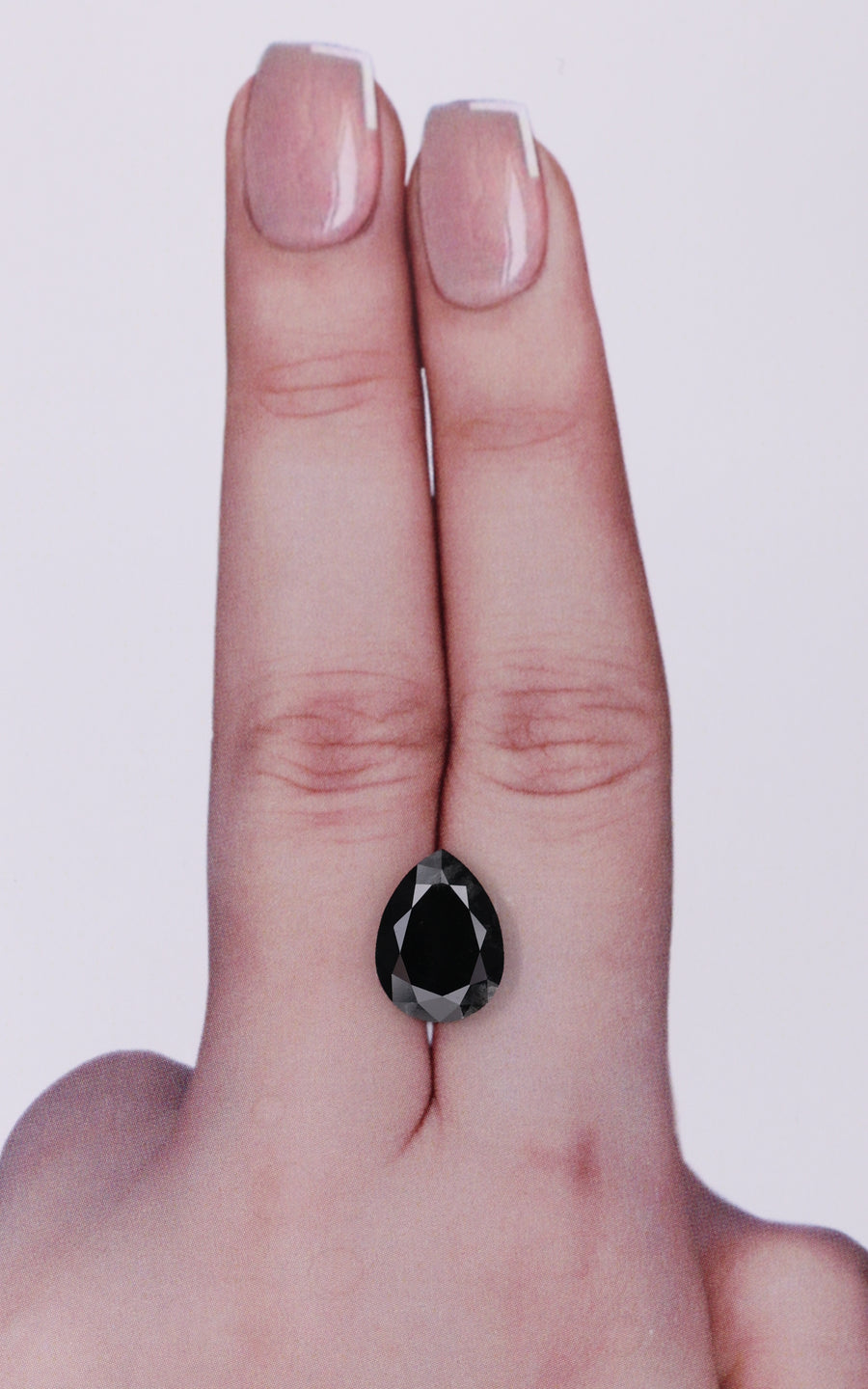 3.76 Carat Natural Fancy Black Pear Diamond SE-9840