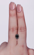 GIA 1.11 Carat Natural Fancy Black Oval Diamond SE-9498GN