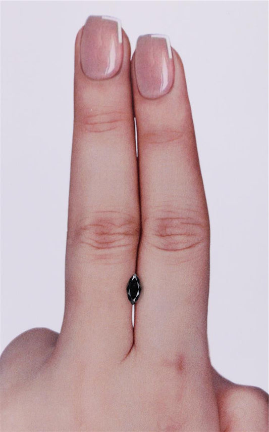 IGI 0.34 Carat Natural Fancy Black Marquise Diamond SE-9113IN